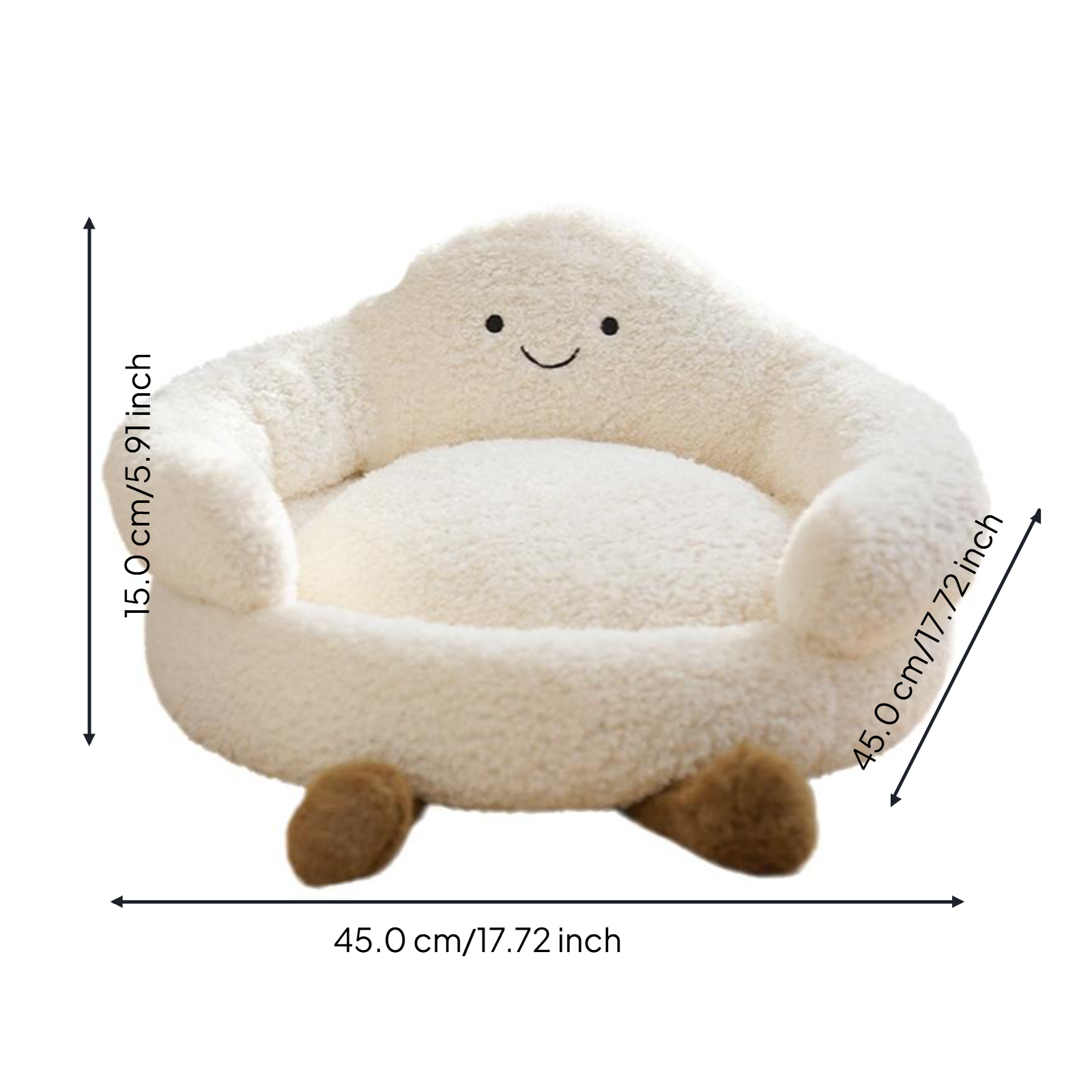 Cat Bed, Calming Plush Sofa, Cozy Indoor Retreat