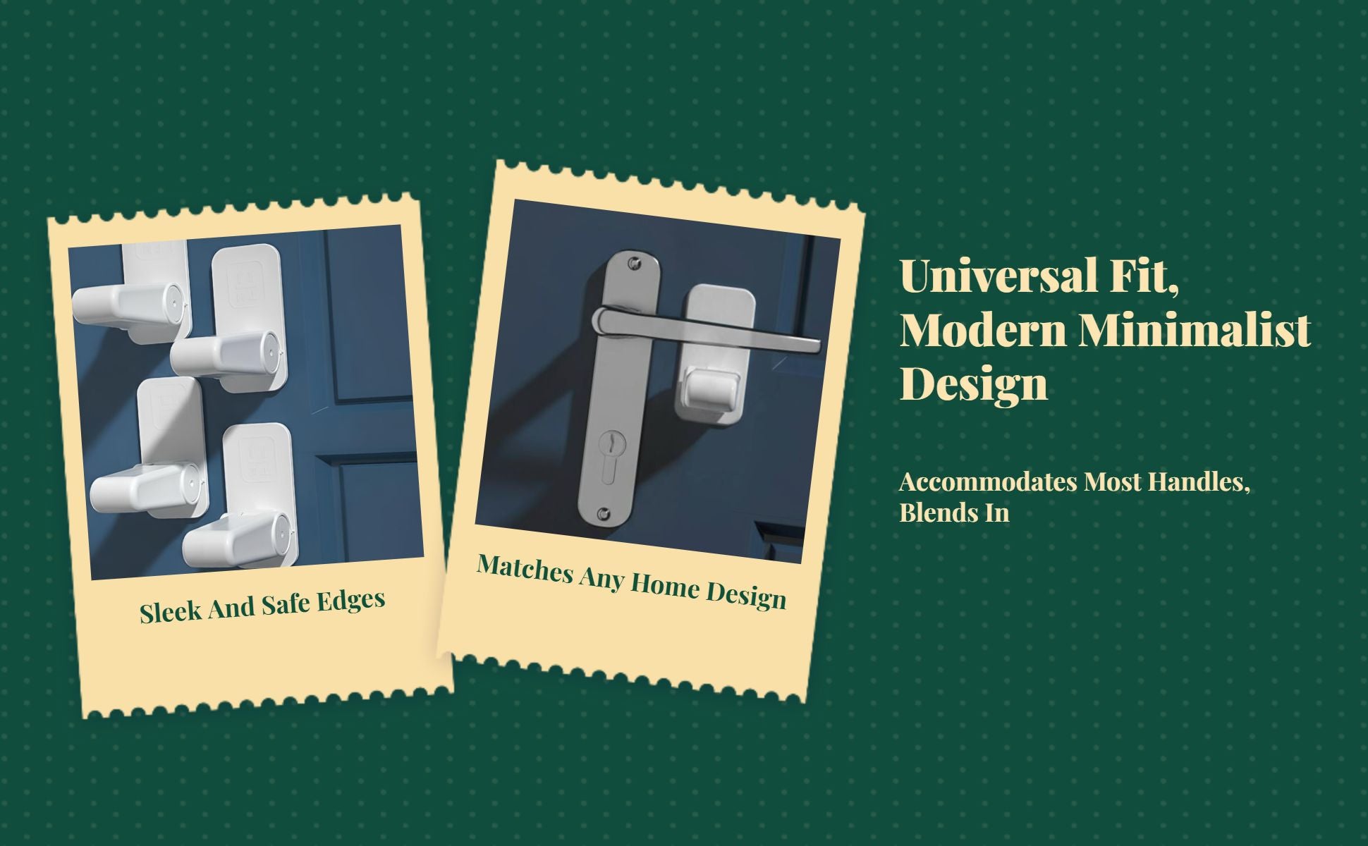 Child Resistant Door Lock, Easy Installation, Restricts Rotation, Infant Protection, Pet Barrier, No Tools Needed, Multi-Functional