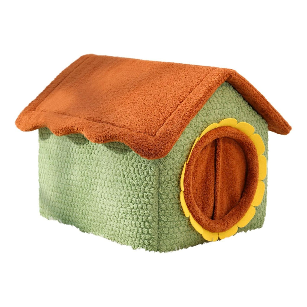 Cat Cave House, Warm Enclosed Bed, Removable Tent, Plush Den
