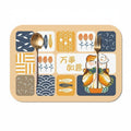 CumulusShaped Bowl mat Non-Sraised border Feeding Mat leak-resistant for Indoor, Kitchen