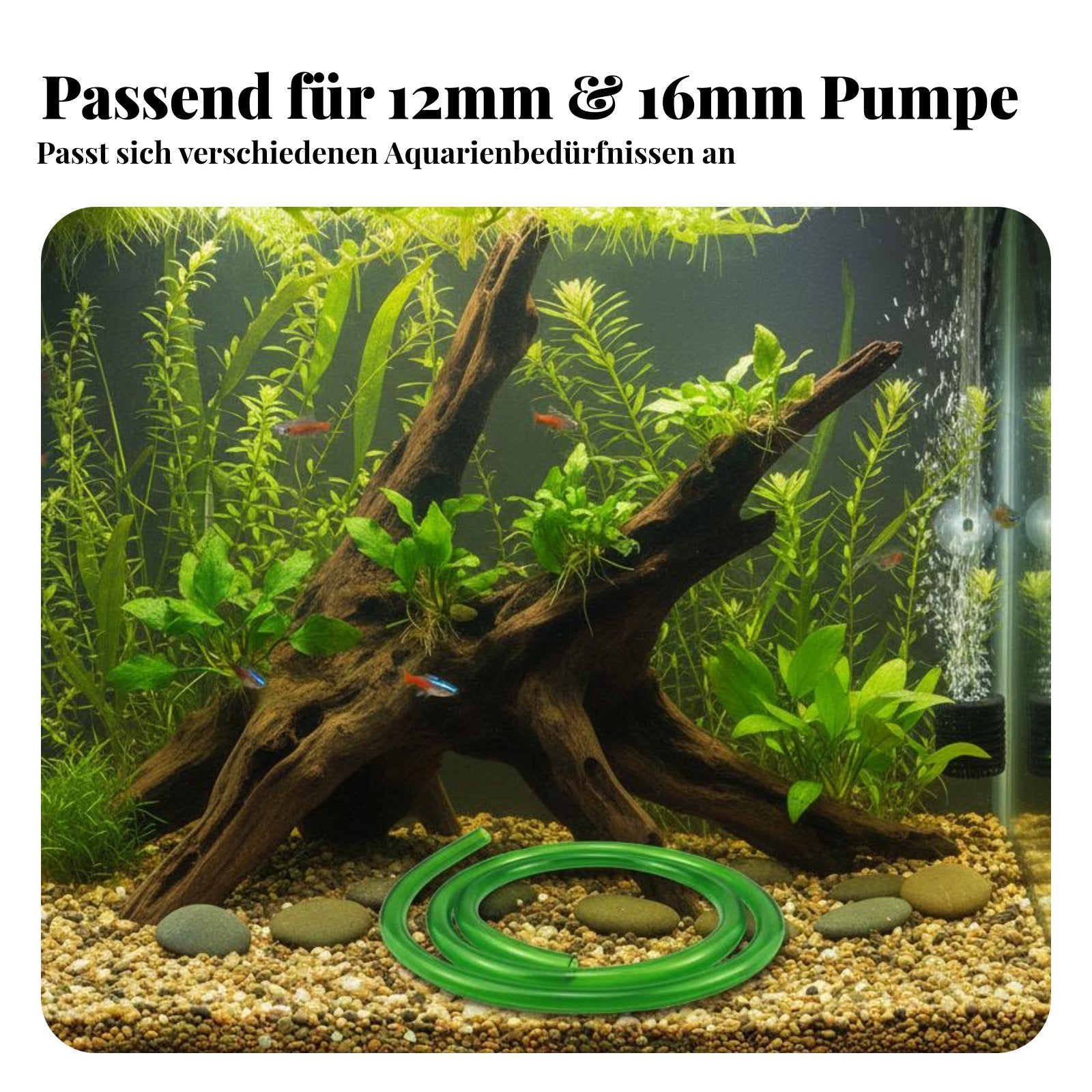 Aquatic Aquarium Pump Hose Waterproof Flexible Aquarium Tubing Quiet Operation