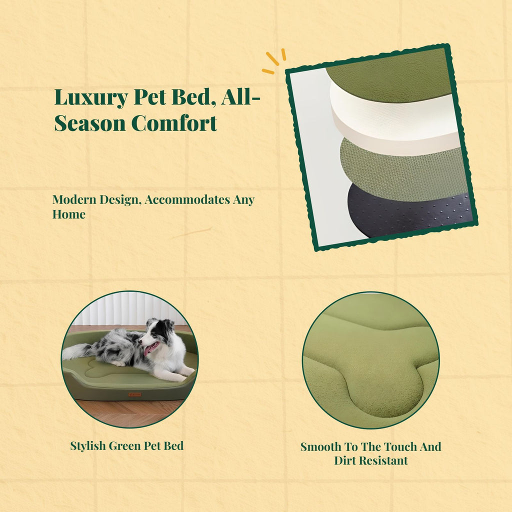 Orthopedic pet bed, washable cover
