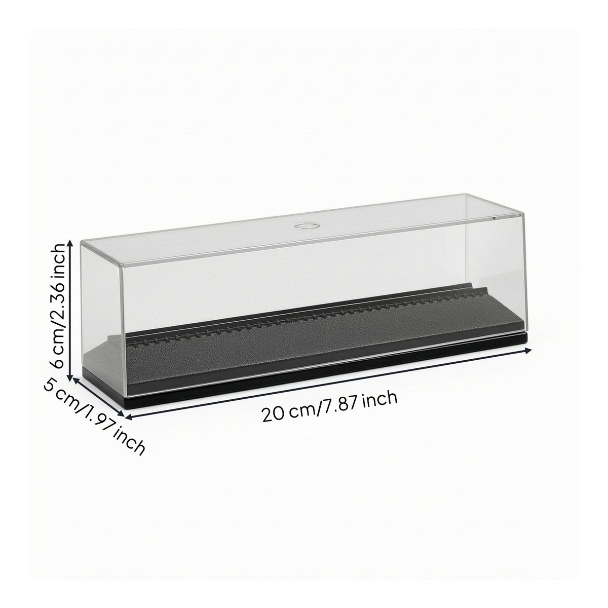 N-Scale Train Display Case Black Base Showcase Cabinet Dustproof for Collectors