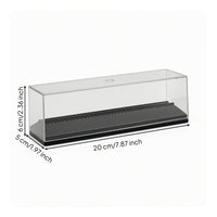 N-Scale Train Display Case Black Base Showcase Cabinet Dustproof for Collectors