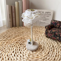 1:12 Scale Floor Lamp Gold Trim Dollhouse Floor Lamp Pearl Accents for DIY Scene Styling