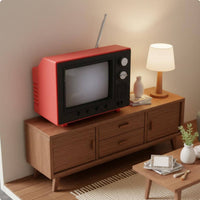 Playable Mini TV USB USB-Powered 1:12 Scale Television 150 Minute Runtime Retro Dollhouse TV for Collectors, Diorama