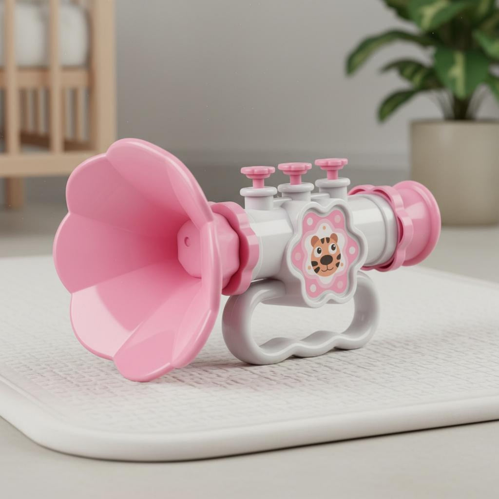 Cartoon Trumpet Toy Flared Bell Plastic Trumpet Whistle Easy to Use