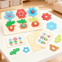 Educational Flower Matching Set Color Recognition Early Learning Toy Fine