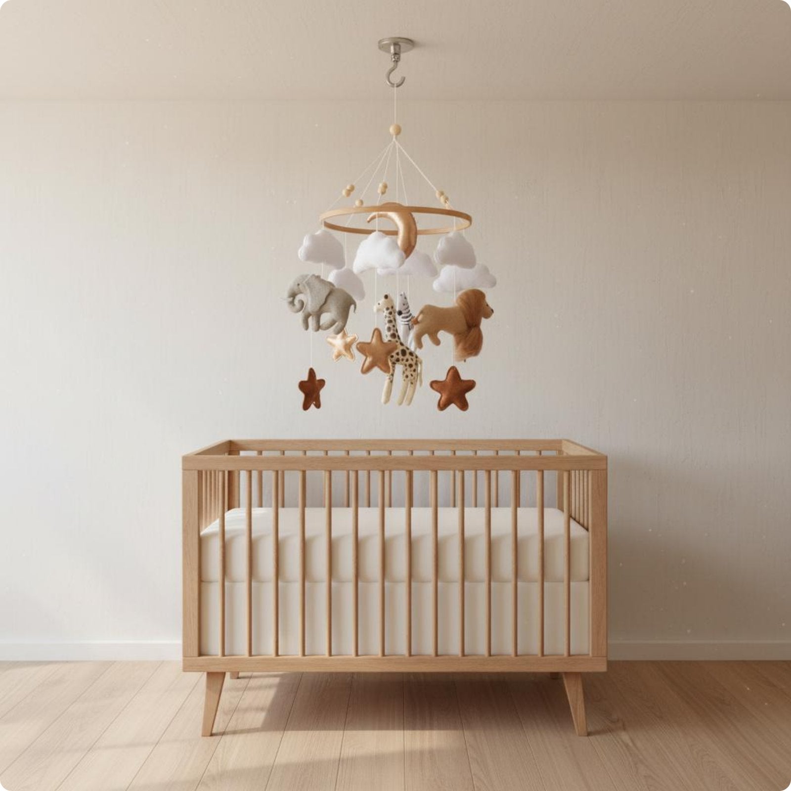 Creature Mobile Soothing Nursery Mobile Handmade for Bedside, Newborns