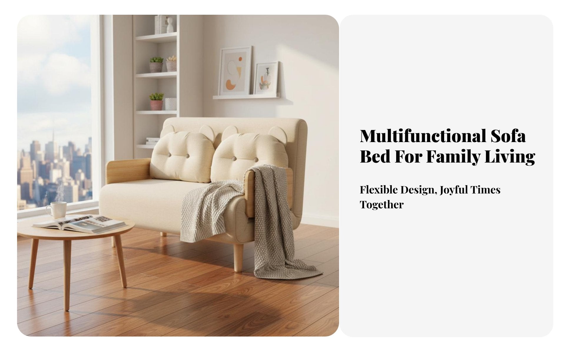 Foldable Animal-shapedShaped fold unfold Sofa 2-in-1 Design transformable Flip-Open Sofa Space Saving children's Furniture Cute creature Character for Toddlers, Parents, Grandparents, Living Room, Playroom, Nap Time, study corner