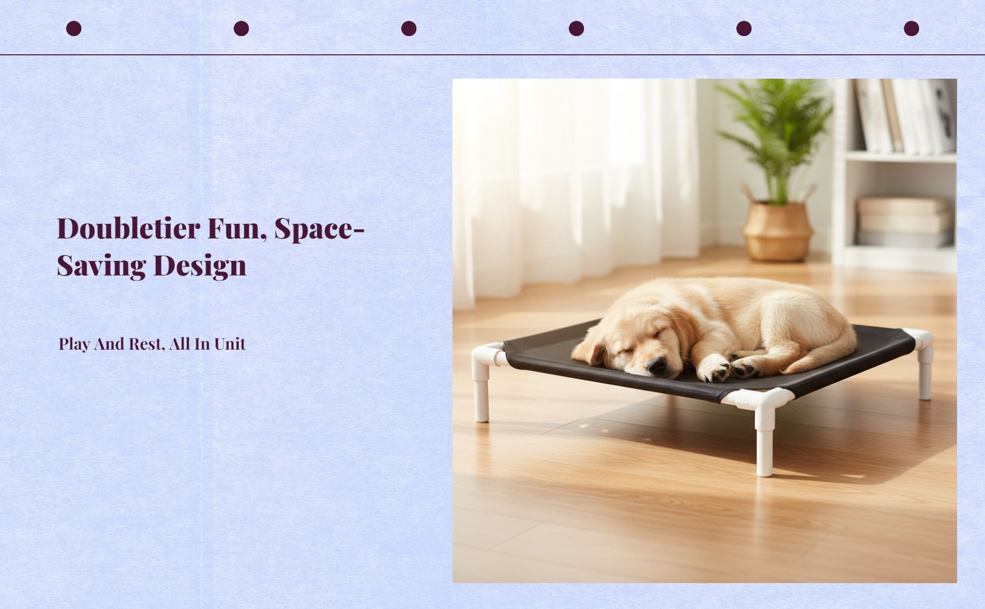 Breathable raised pet bed