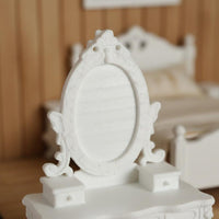 1:12 Scale Vanity Table Playhouse Toy Miniature Dressing Table for Hobbyists