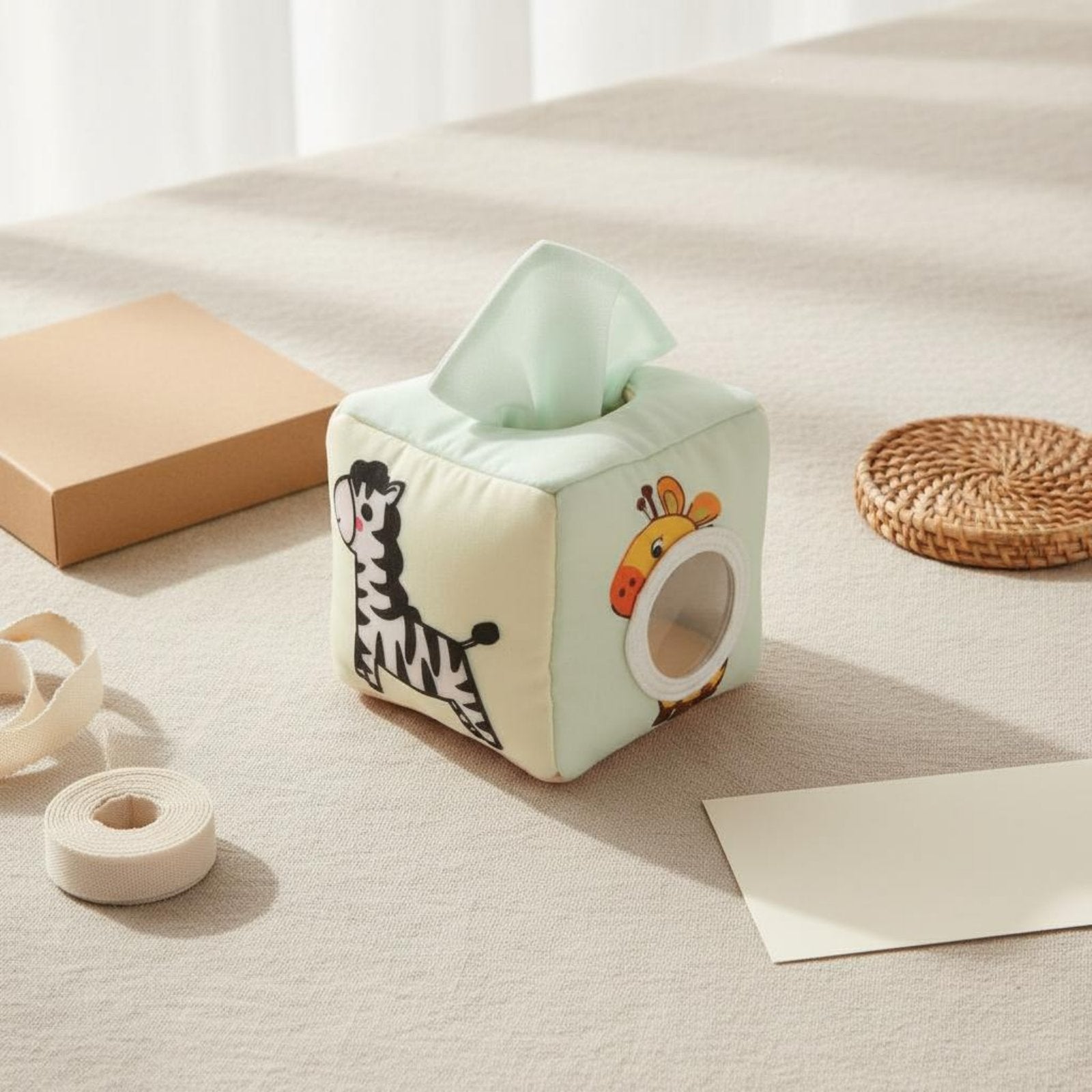Tissue Box Toy Waterproof Baby Tissue Box Toy Material for Car, Kids