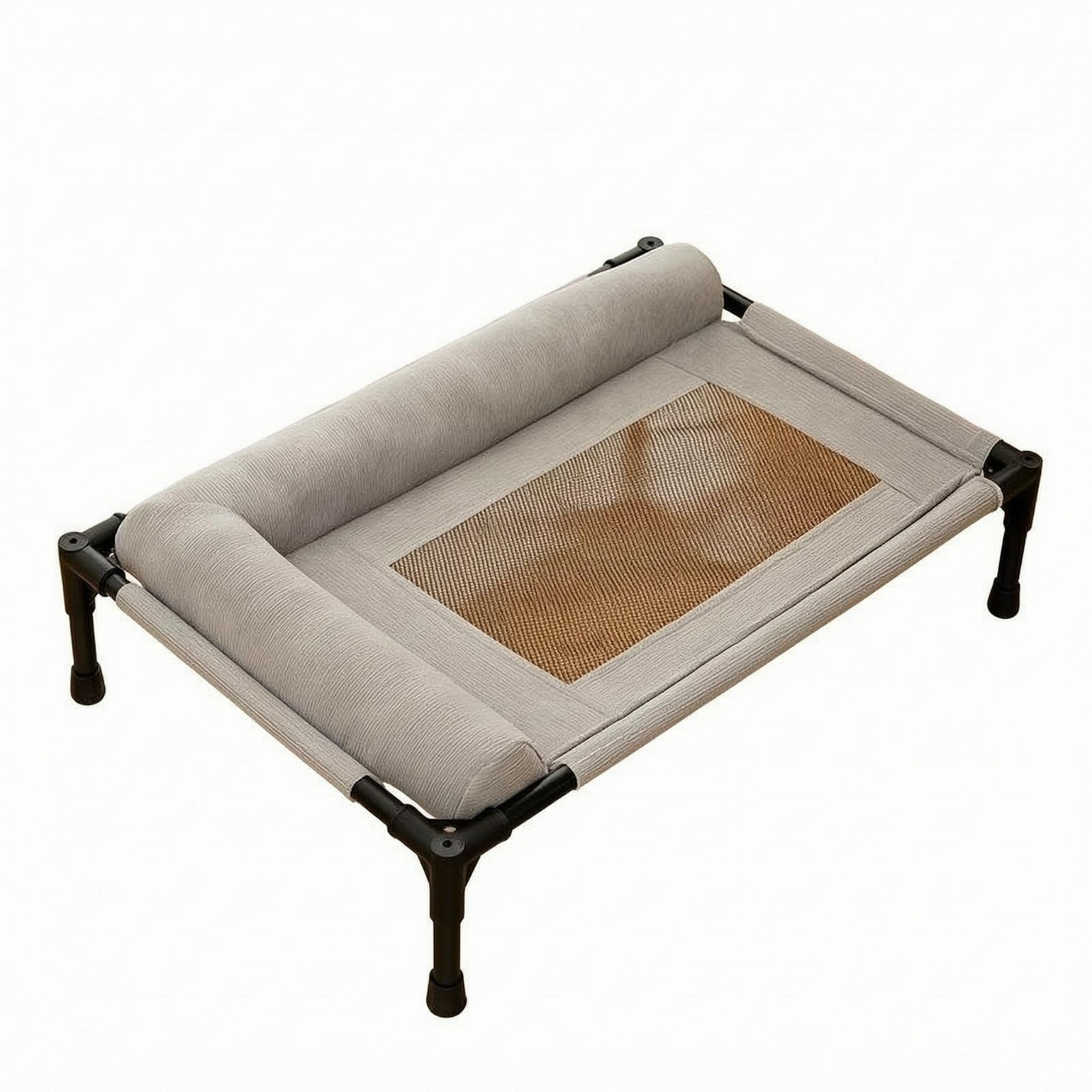 Elevated Dog Bed Black Frame Orthopedic Pet Bed Easy to Clean for Indoor, Pets