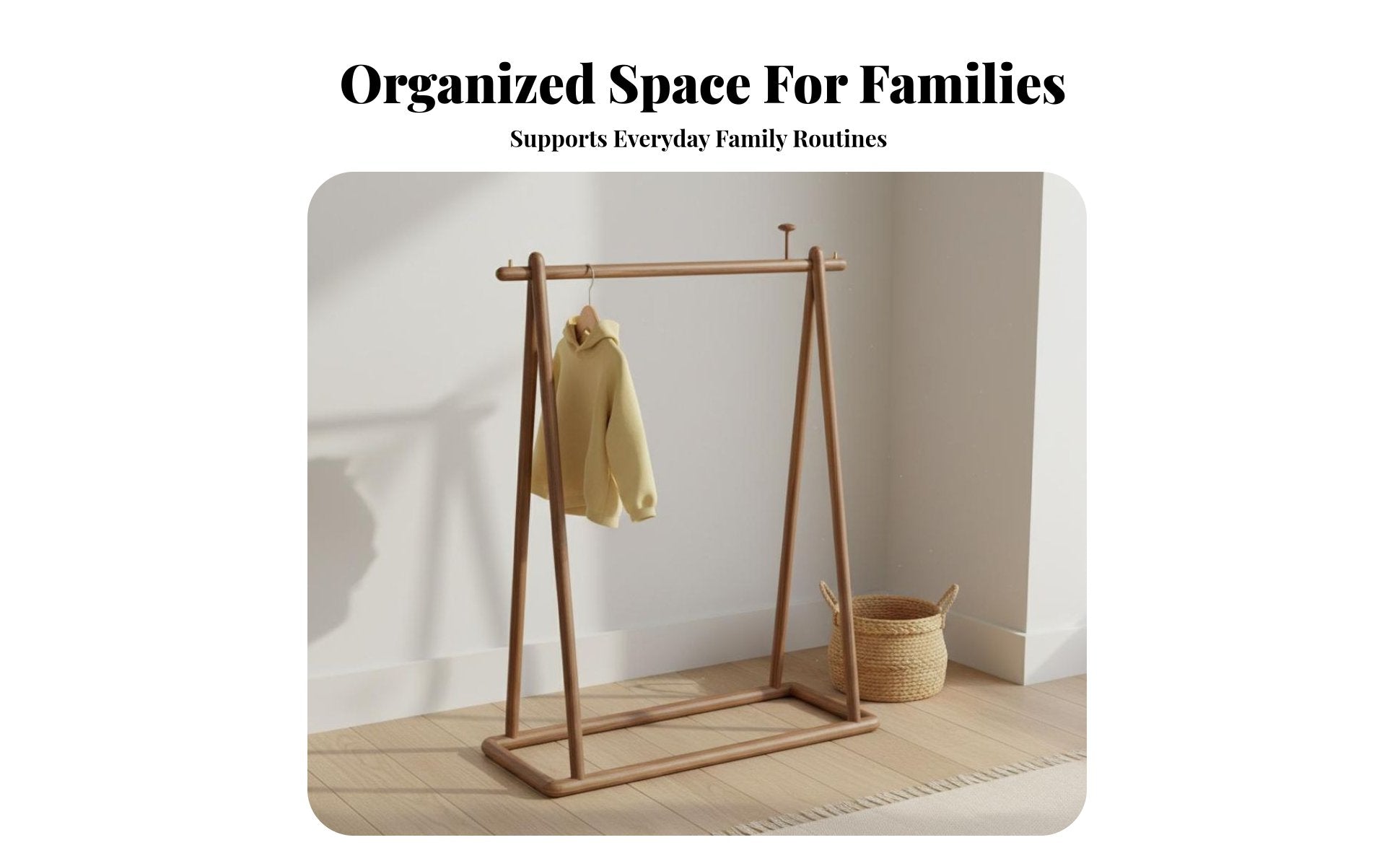 children's Clothes Tree Japanese Aesthetic Self-Supportingstanding child's Coat Rack Space-Saving Easy Assembly for Parents