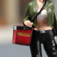 Food Delivery Person Figurine High Intricate Takeout Delivery Person Miniature