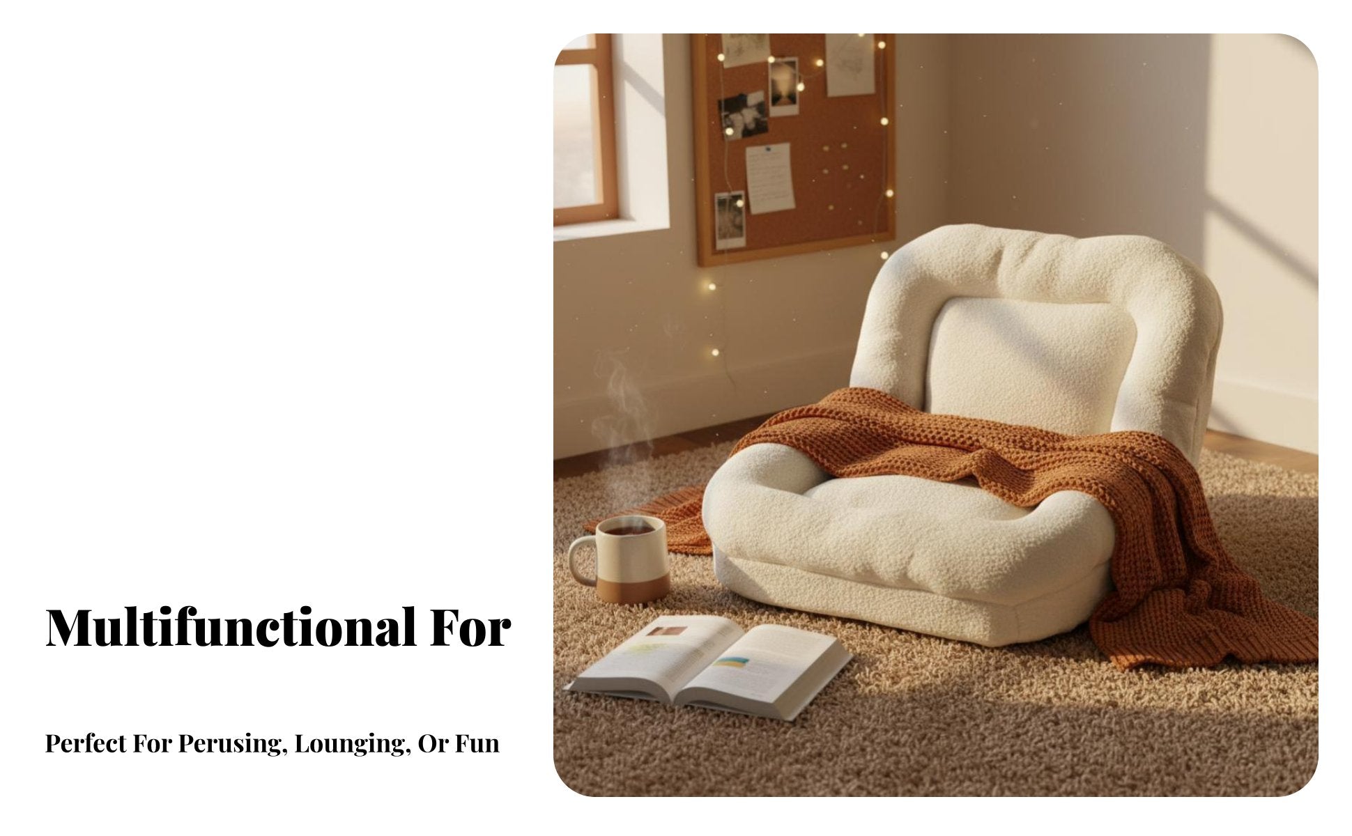 Platform-type type Human-Sized Dog Bed adaptable insign Adjustable Human Dog Bed Plush Comfort Lazy Sofa Space-Saving for Stuinnts, Adults, Dorm Room, Bedroom, perusing corner, Watching TV