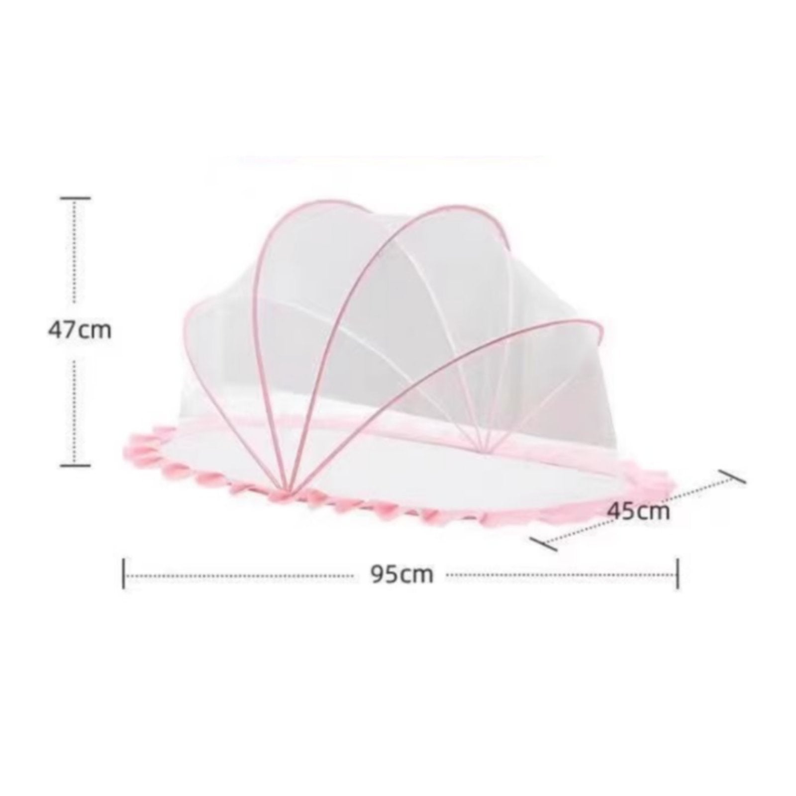 Foldable Baby Net Dense Mesh Full Cover Crib Net Portable for Babies