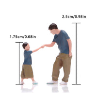 Father and Son Figurines Simplified Details Handshake Figurines Ready to Use