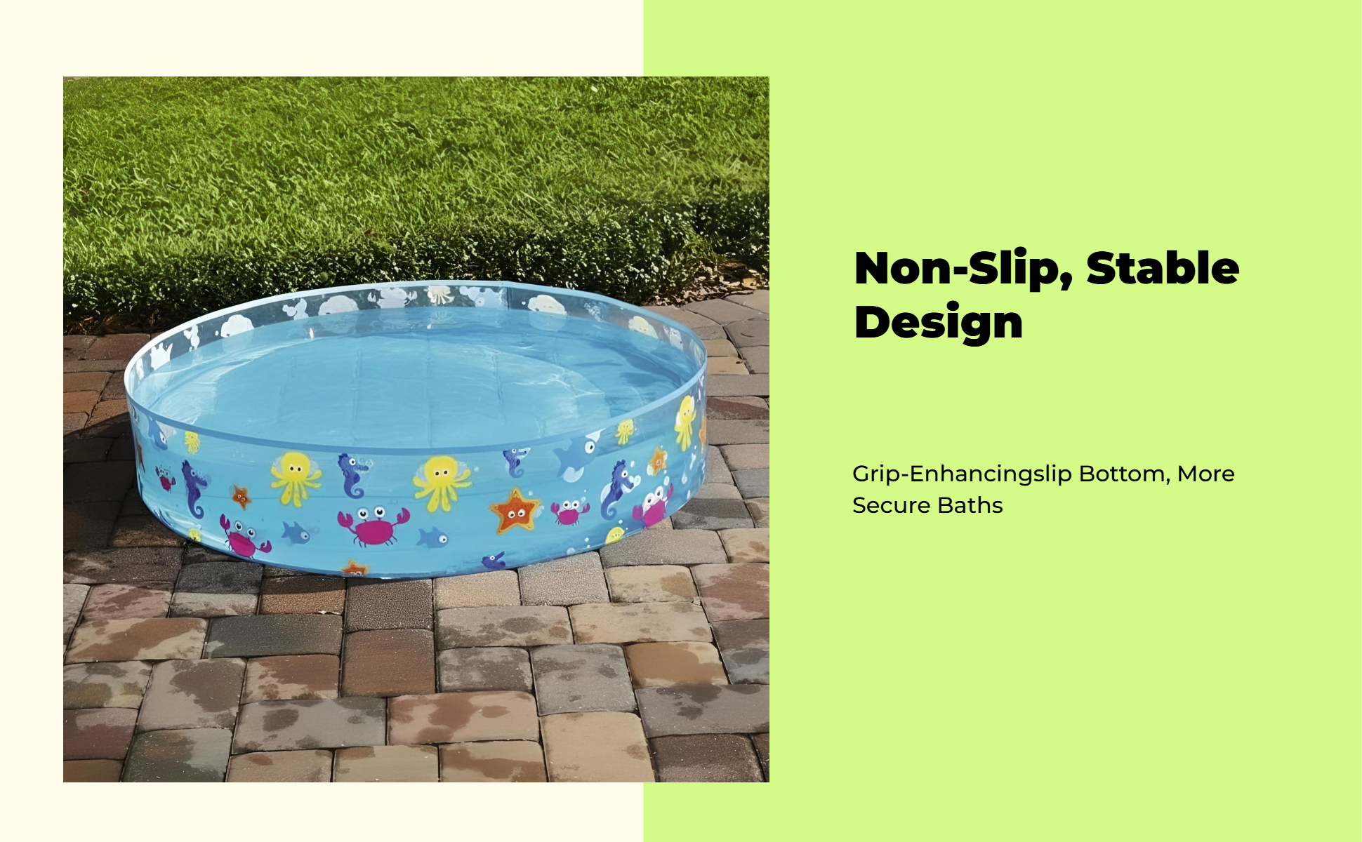 Foldable Hard Plastic Dog Pool, Leak-Resistant, Portable