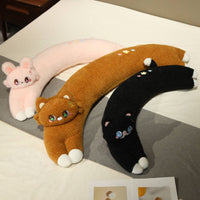 Super Soft Long Creature Soft Fabric Pillow Plump Filling Creature Character Body Pillow Skin-Friendly Large Hugging Plushie Multi-Functional for Women, Side Sleepers, Kids, Sofa, Office