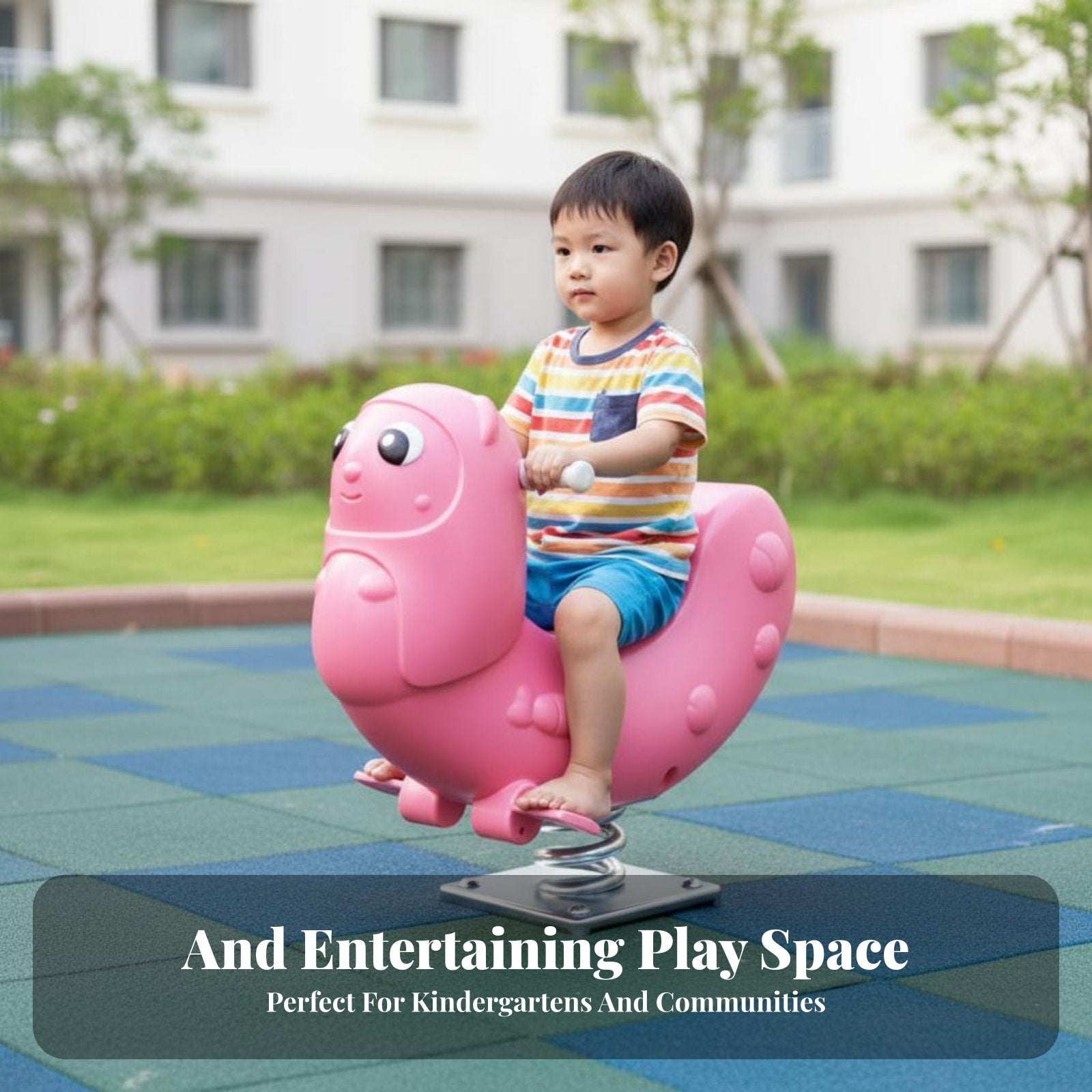 CreatureShaped Bouncy Ride Easy-Grip Handles coil bouncy toy Built-in Footrests Brightly Colored for Preschoolers, Kindergarten