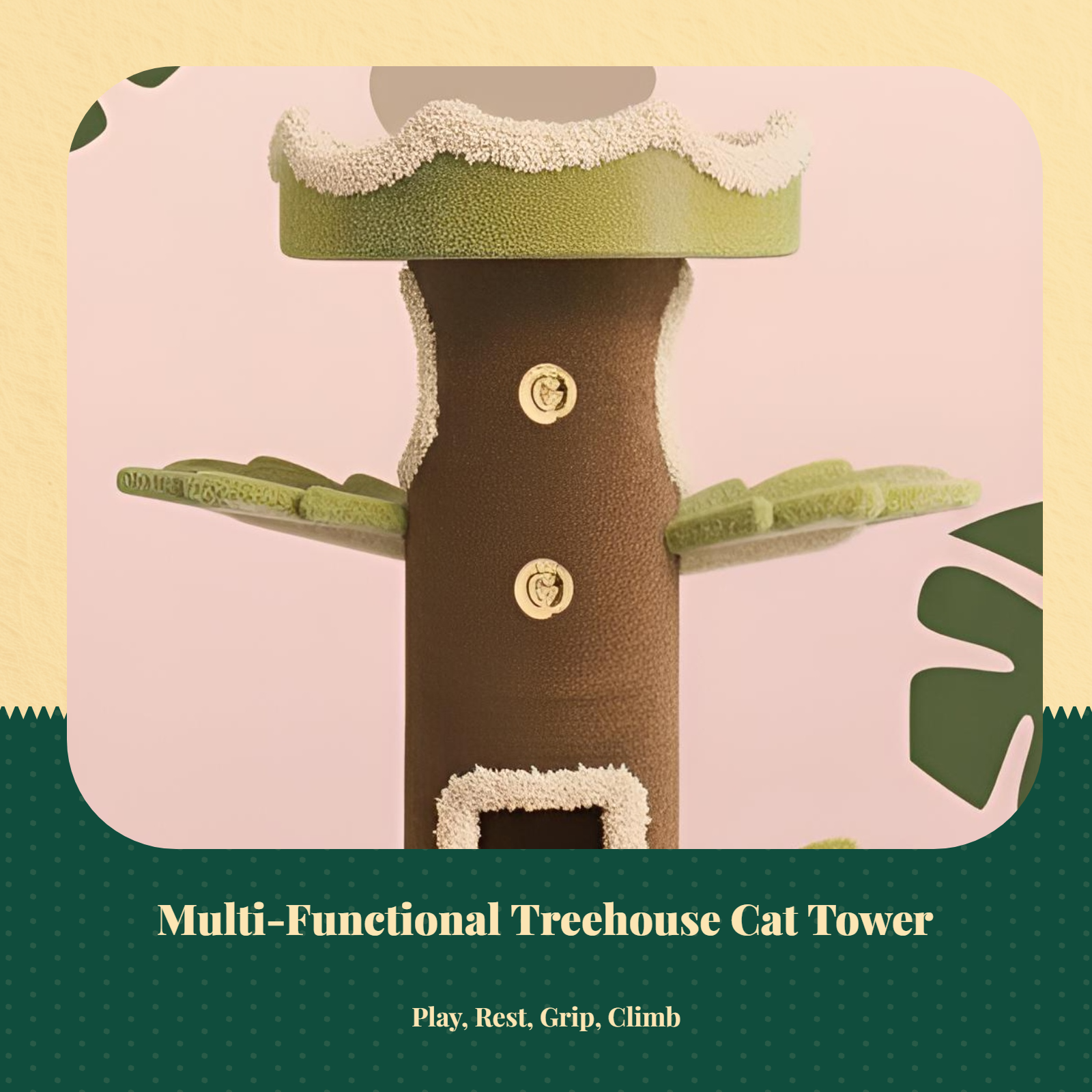 Cat tree with condo