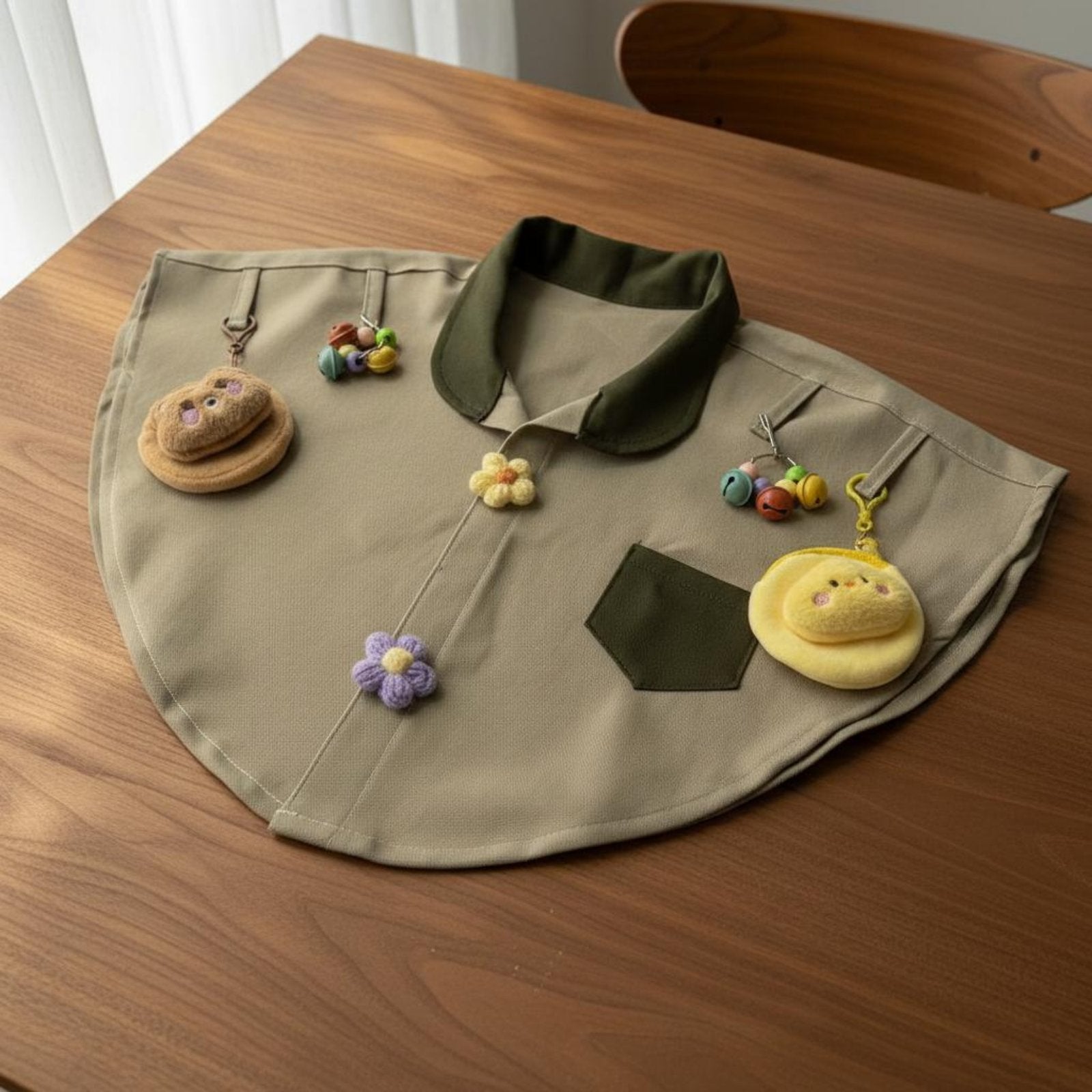 Parrot Owner Shoulder Guard Toy Attachment Loops Bird Interaction Cape Treat Pocket for Home