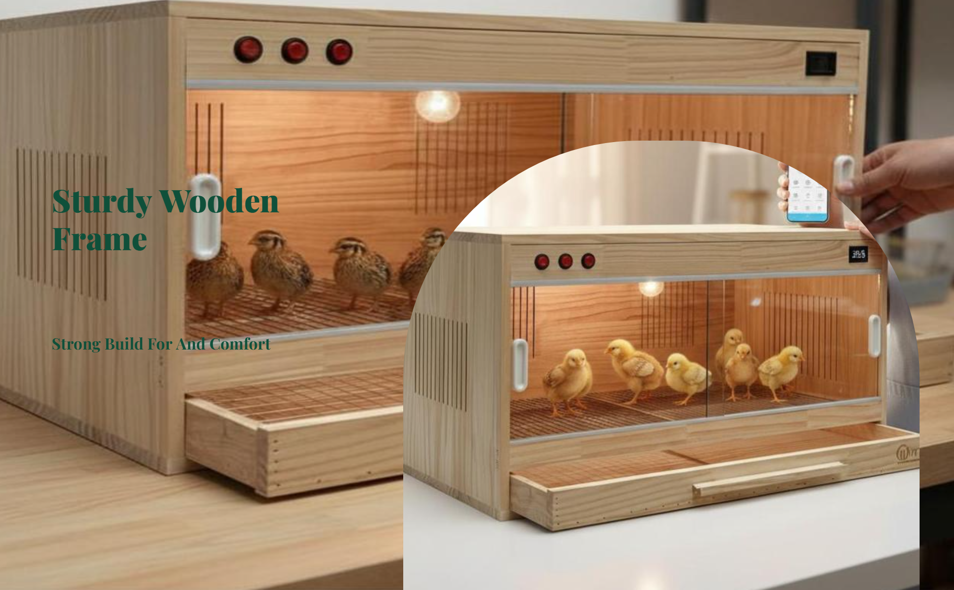 Amphibian Terrarium, Smart Temperature Control, Drawer Storage