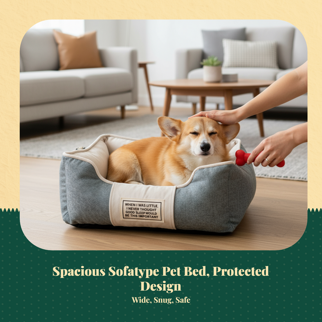 Orthopedic Dog Bed Canvas Pet Sofa Comfortable Support Couch