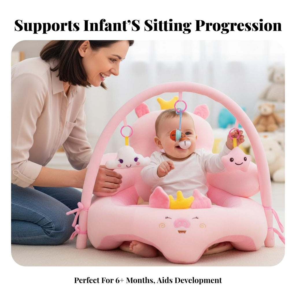 CreatureShaped Baby Sofa Anti-Tip Design CreatureShaped Soft Fabric Chair