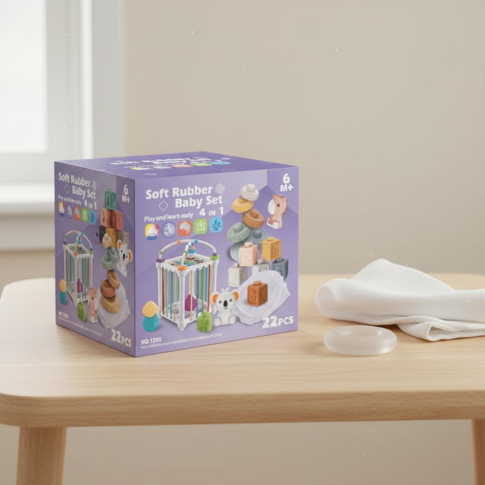 Soft Stacking Blocks Textured Silicone Baby Blocks Fine Movement Skills