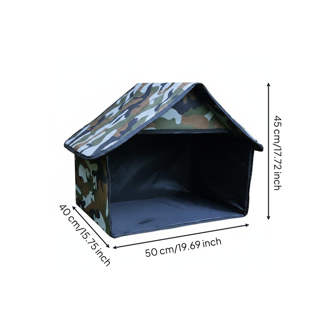 Outdoor Cat Shelter Windproof Feral Cat House No Frame Needed for Stray Animals