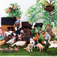 Farm Animal Playset Educational Realistic Animal Figures Easy to Clean for Kids