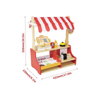 Burger Shop Playset Realistic Play Shop Educational Design for Children
