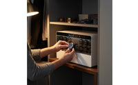 Drawer Watch Winder Biometric Lock Automatic Watch Winder Leather Finish Lockable for Wardrobe, Home