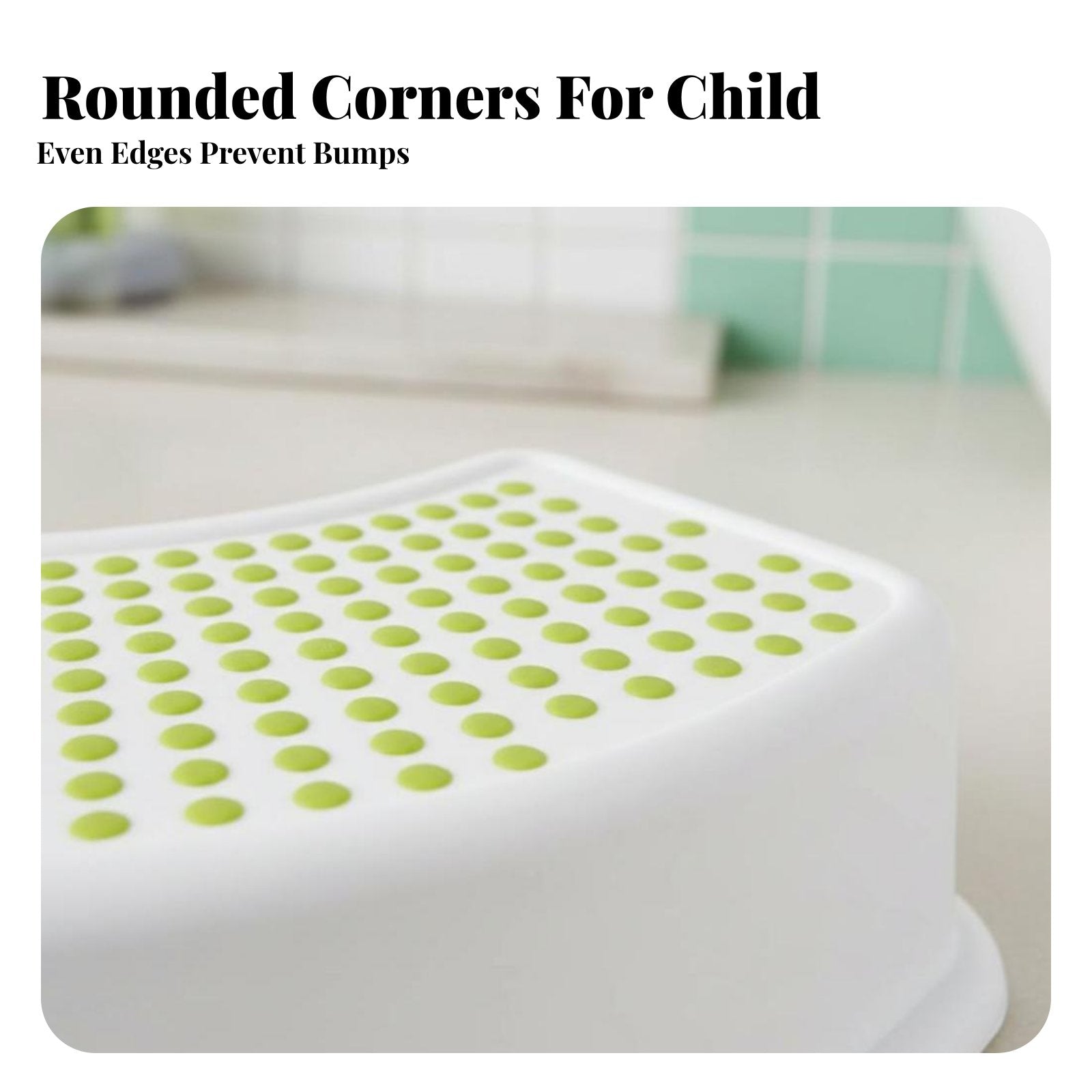 toddler's Step-up Stool Multi-Purpose Footstool Stable Base for Kitchen, Bedroom
