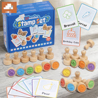 Picture Card Stamp Set Colorful Early Learning Toy Crafting for Preschoolers