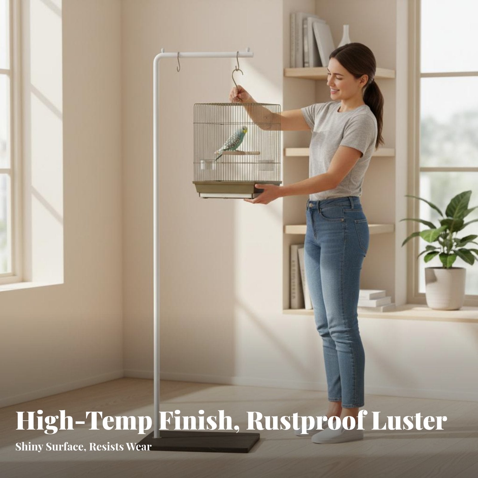 Floor-Standing enclosure Hanger Stable Base Pet Accessory Single hanger for Living Room