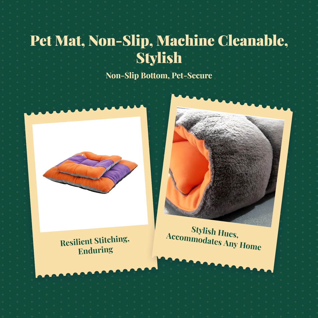 Plush fleece dog bed mat, non-slip, warm, for large dogs