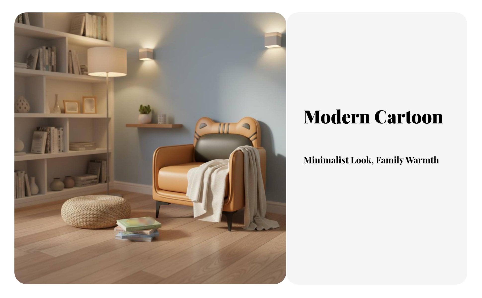 cumulusShaped Mini Sofa Kid-Sized children's Furniture Soft and Comfy Easy to Clean for Bedroom, Living Room
