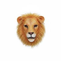 Lion Mask Furry Mane Full Head Lion Mask for Halloween