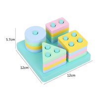 Wooden Brain-Teaser Toy Colorful Shape Sorting Board Fine Movement Skills