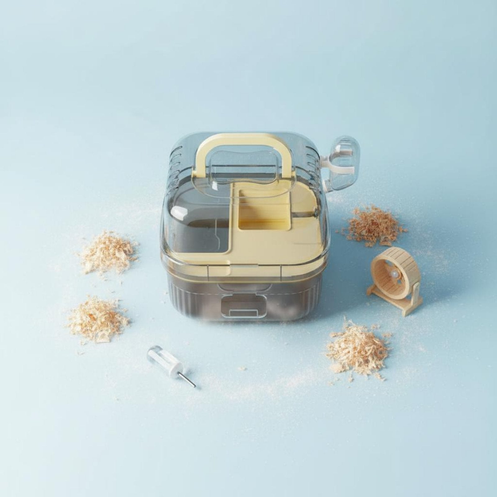 Transparent Small Pet Carrier 360° Panoramic View Hamster Travel Carrier