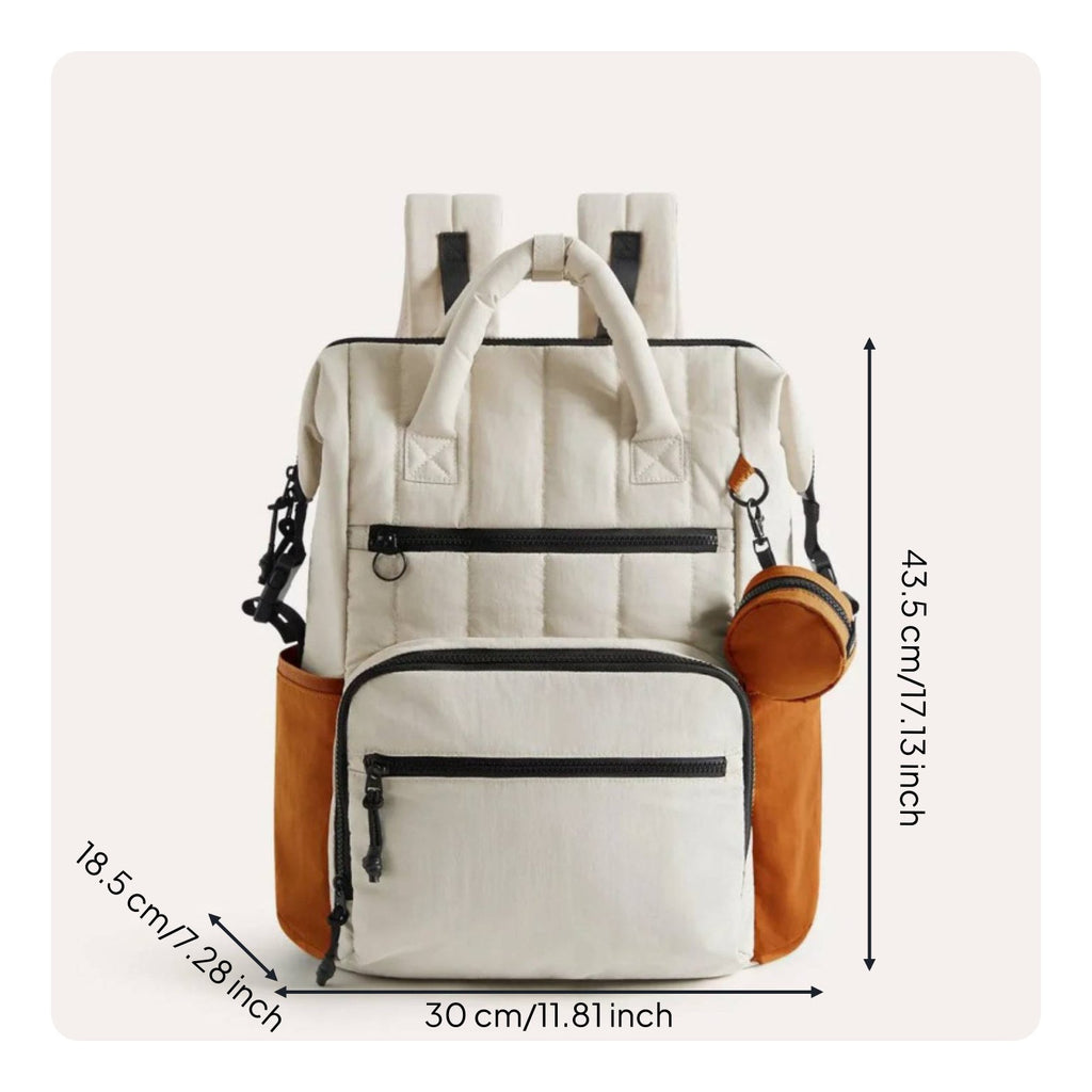 Diaper Backpack Multi-Functional Large Capacity Parent Tote Textile Waterproof Infant Changing Bag for Parents
