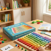 Multiplication Table Game Rainbow-Colored Multiplication Board Game