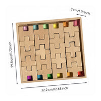 Wooden Cross Blocks Educational Acrylic Insert Blocks Sensory Play Children's Toy for Preschoolers, Preschool, Daycare