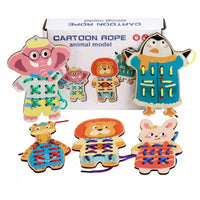Rope Threading Game Rounded Edges Children's Activity Hand-Eye Coordination
