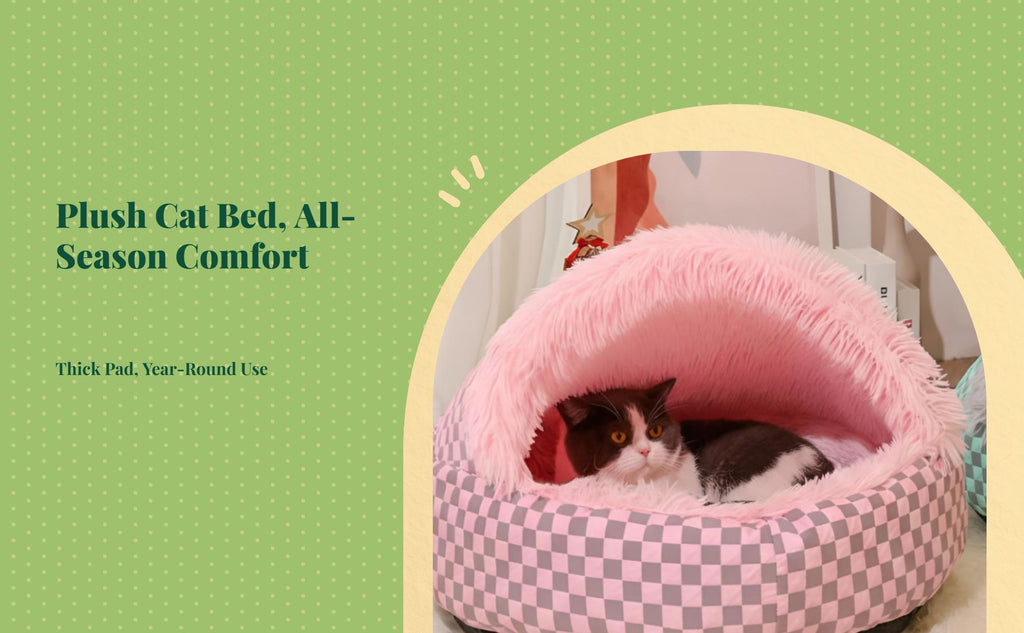Insulated cat cave bed for warmth