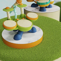 Jazz Drum Playset Sturdy Light up Drum Toy Comfortable Playing Angle for Babies